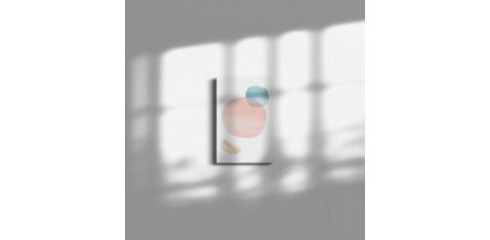 Cuadro Decorativo Moderno Burbuja Rosa 90x60 cm