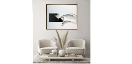 Cuadro Acrílico Humo Lienzo Blanco 118 X 98cm