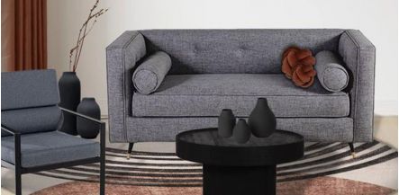 Paquete  Sala Vifil  Gray Con Sillón Ocasional Bliss Gris 