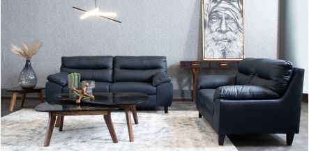Sala de Piel Fremont Azul Cobalto
