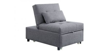 Sillón Futton De Tela Hidalgo Azul