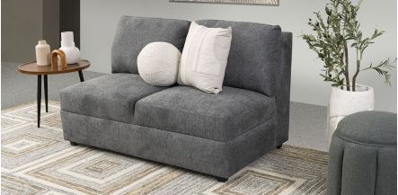 Sofá 2 Plazas Elite Gris Charcoal 