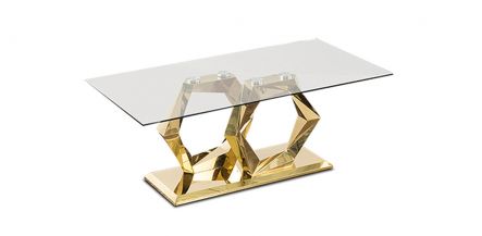 Mesa Comedor 200 x 100 Cm  Rectangular Royal Gold Hexa