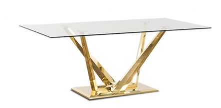 Mesa Comedor 200 x 100 Cm Rectangular Royal Gold LV