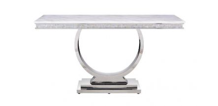 Mesa Lateral Zander Vidrio Blanco