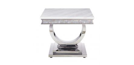 Mesa Consola Zander Vidrio Blanco