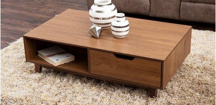 Mesa de Centro con Cajones Rectangular Brunei Café