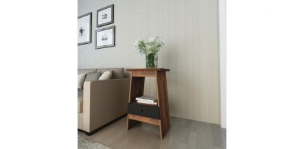 Mesa Lateral Rectangular Bertolini Eden Negro