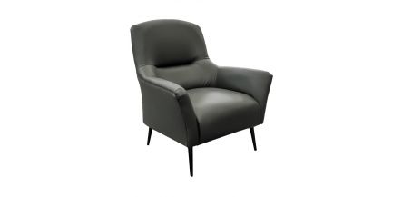 Sillón de Piel Minik  Gris