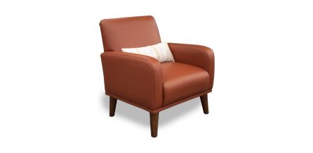 Sillón de Piel Aries Naranja