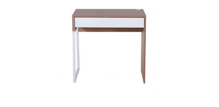 Escritorio Con Cajón Bruno Miel Blanco