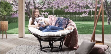 Sillón Ocasional Papasan Café Rattan