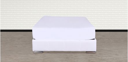 Base De Cama Matrimonial Vielka Blanco Vinipiel