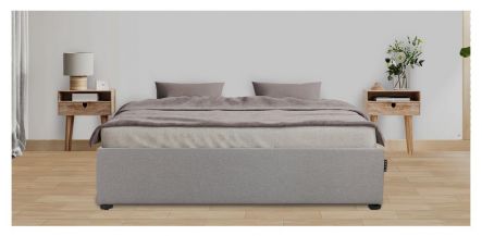 Base De Cama Individual Kuant  Gris