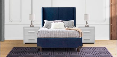 Cama Individual Milan  Azul