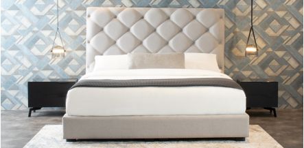 Cama King Size Alina II Gris