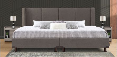 Cama King Size Milan  Gris