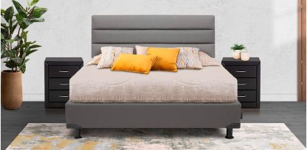 Cama Matrimonial Londres  Gris