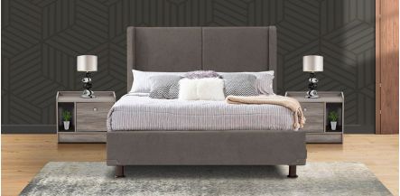 Cama Matrimonial Milan  Gris