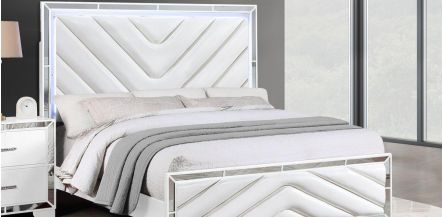 Cama Queen Size Celina-White  Blanco