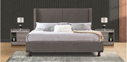 Cama Queen Size Milan  Gris