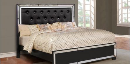 Cama Queen Size Belisa  Negro