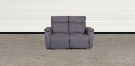 Love Seat con 2 Reclinables Brooklyn Gris Obscuro