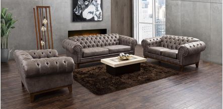 Sala Begonia Bonded Leather Galp Gris
