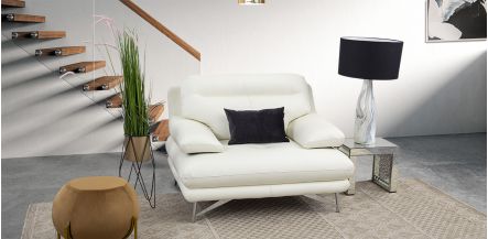Sillón Piel Match Colette Blanco (Boal)