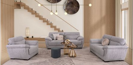 Sala Baldi Gris (Boal) 3 Piezas 
