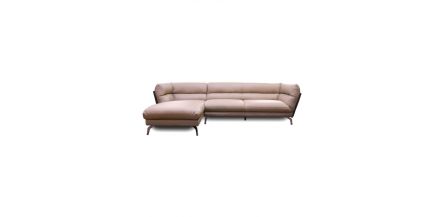 Sala Modular Izquierda de Piel Ron Beige