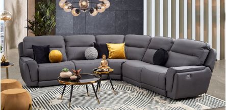 Sala Modular Darno Curvo Gris Oxford (Boal)