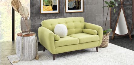 Sofá 2 Plazas Monet Verde Lemon