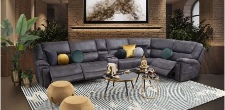Sala Seccional Reclinable Joe Gris 