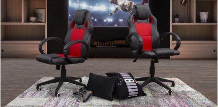 Silla De Oficina  Game  Negro/Rojo