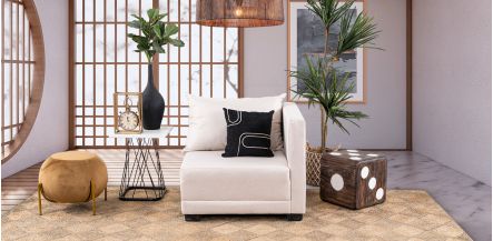 Sillón Con Brazo Derecho Belice Beige   