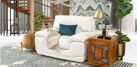 Sillón Piel Match Lazzio Blanco  (Boal)