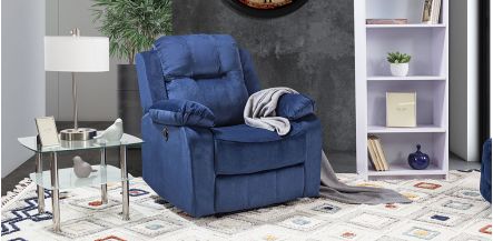 Sillón Reclinable Eléctrico Lur Plus Azul