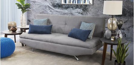 Sofá Cama Mariana New Gris Suede