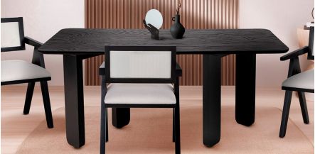 Mesa comedor Rectangular 180 cm Osaka By Alan Soria Negro