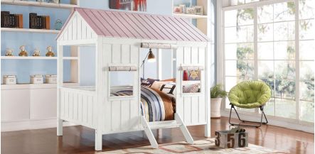 Cama Matrimonial Spring Cottage White & Pink