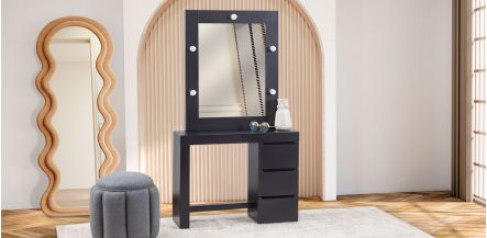 Cómoda Con Espejo 100 Cm Sweet Vanity Negro