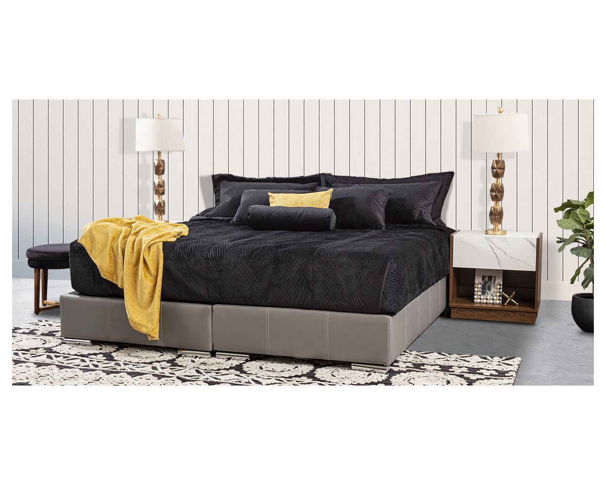 Crudo Contestar el teléfono exprimir Base De Cama King Size Vielka Gris La tienda online mas grande de muebles