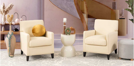 Sillón Piel Match Ocasional Elix Hueso 