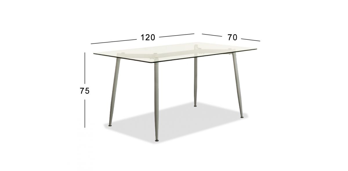 Mesa Antecomedor Elin Gris 120 cm