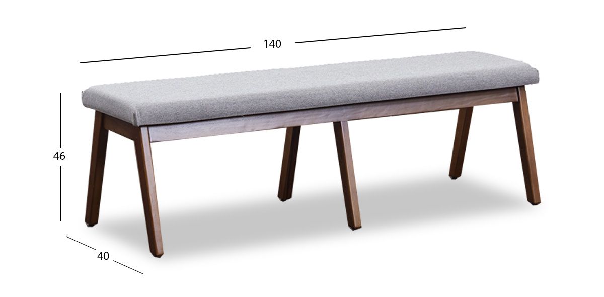 Banca 140 Cm Estocolmo Plata