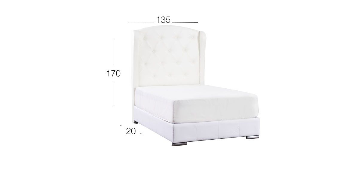 Cabecera Matrimonial Perla Plus Blanco