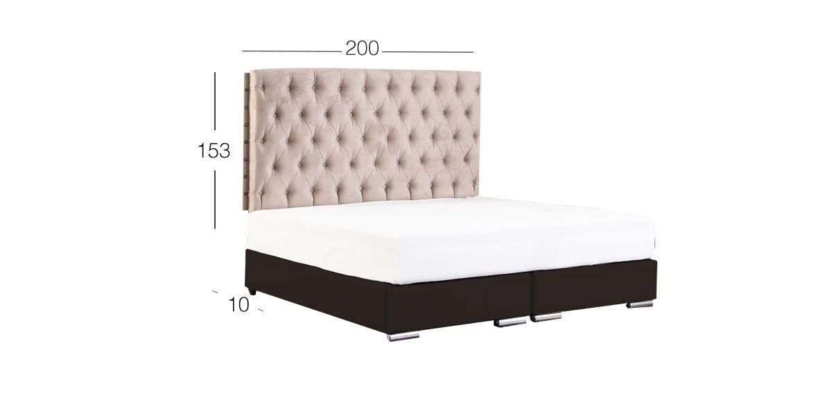 Cabecera Tapizada King Size Isabella Beige 