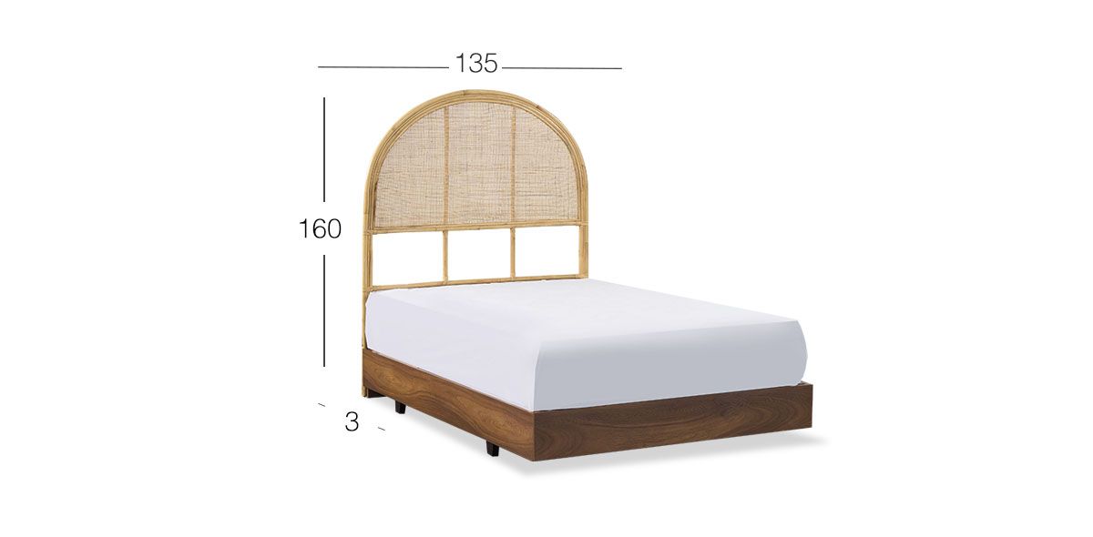 Cabecera Matrimonial Rattan Orquidea Miel