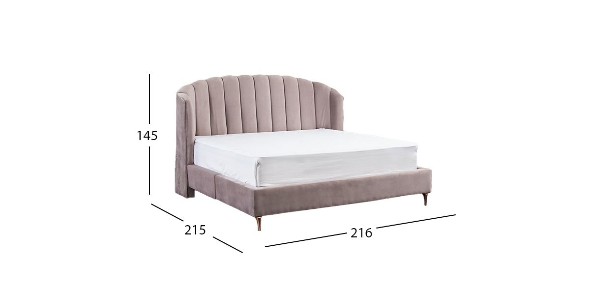 Cama King Size Anika Rosa